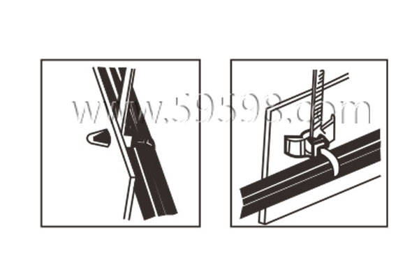 固定于墙面的扎带；能固定的尼龙扎带